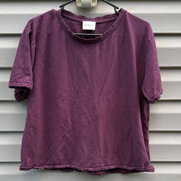 Wrap London | Purple Hemp Organic Cotton Short Sleeve Top size 10 - Picture 1 of 4